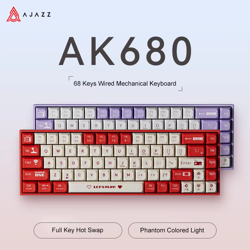 AJAZZ AK680 65% Wired Gaming M - Gaming Keyboard Hot Swappable review and price