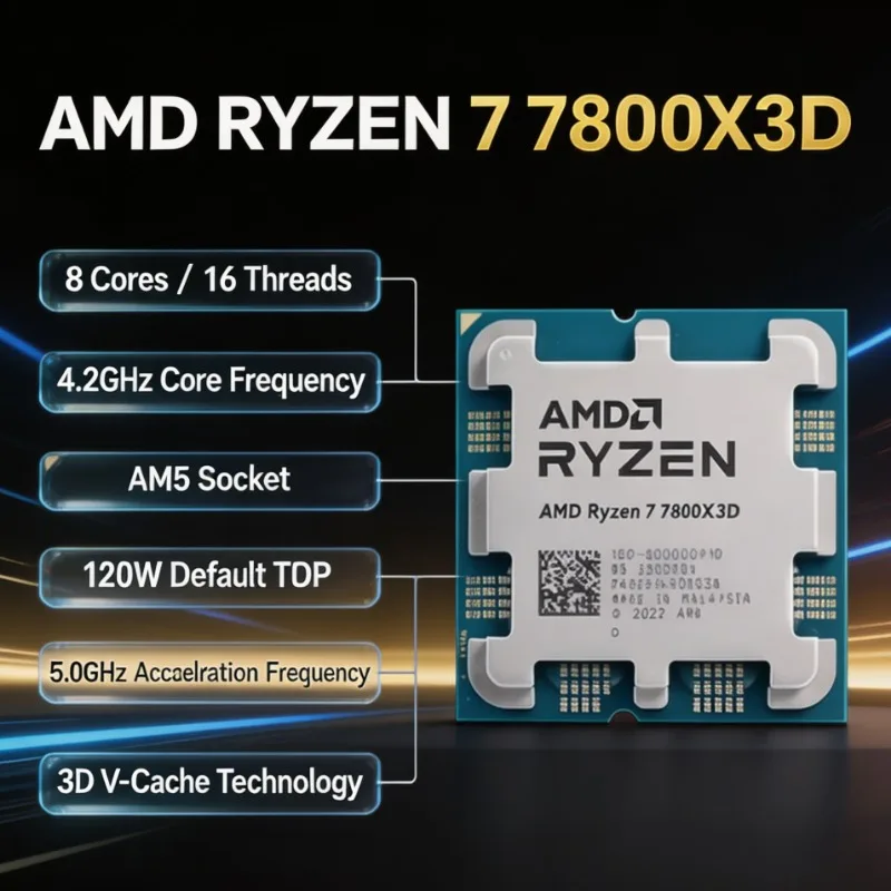 AMD Ryzen 7 7800X3D 8 Core 16  - Amd Cpu Ryzen 7 review and price